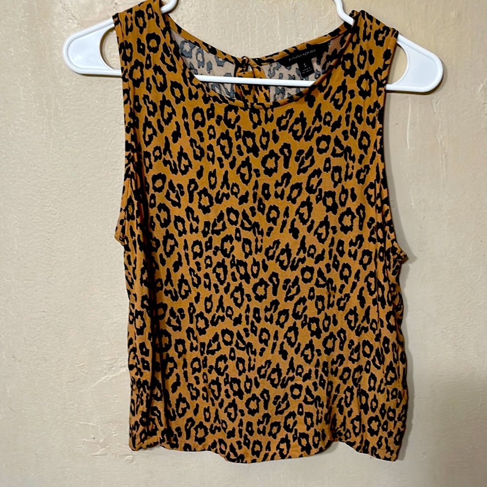 Ecovero Leopard Sleeveless Blouse by Banana Republic
